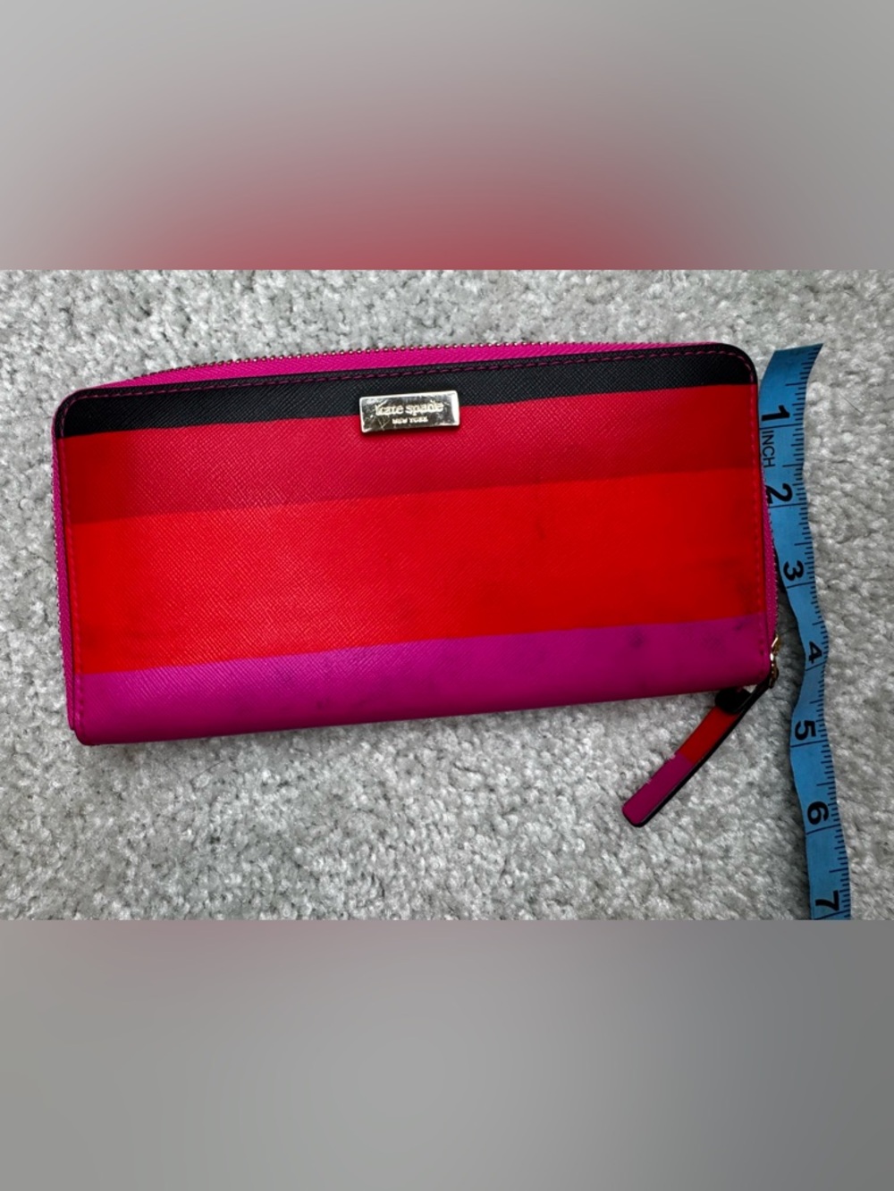 Kate Spade New York Laurel Way Bonita Stripe large continental zip around wallet - Picture 9 of 9